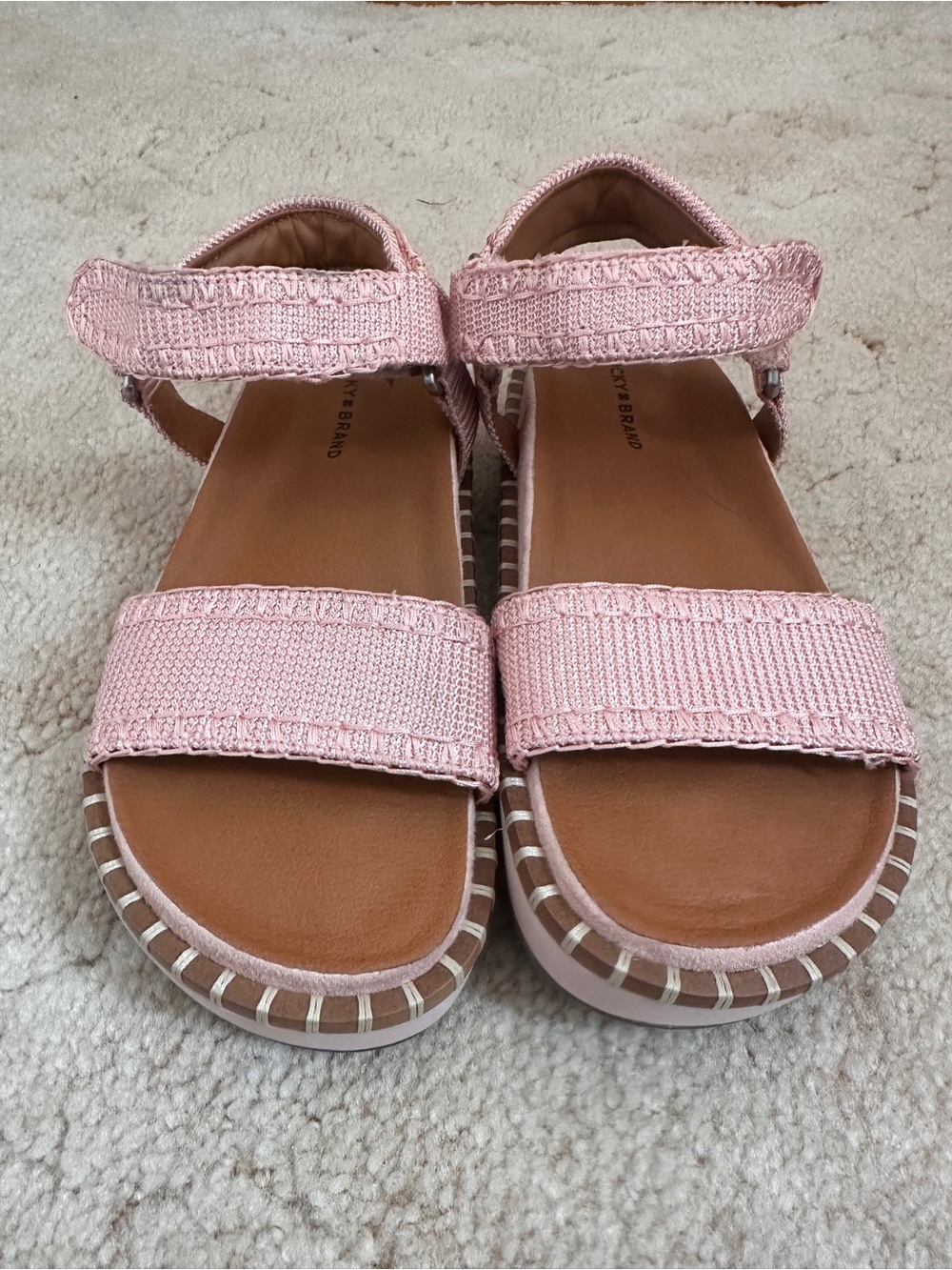Lucky Brand Pink Strappy Platform Sandals NWT 6